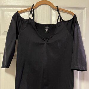 Women's Venus Black Cold Shower Top Size L